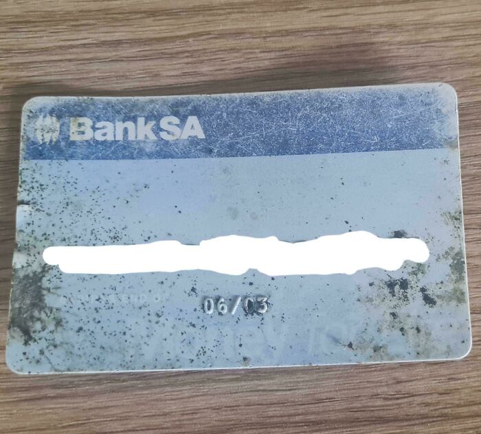 I Found A Bank Card That Expired 21 Years Ago Lodged In A Rock At The Beach