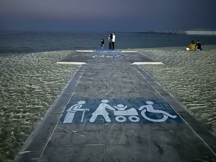 This Beach Has A Paved Path To Make It Accessible To Those Requiring A Bit Of Assistance