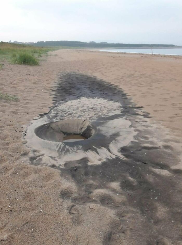 Last Night, Lightning Struck Dornoch Beach In Scotland, And That's How The Scene Looks Like After It