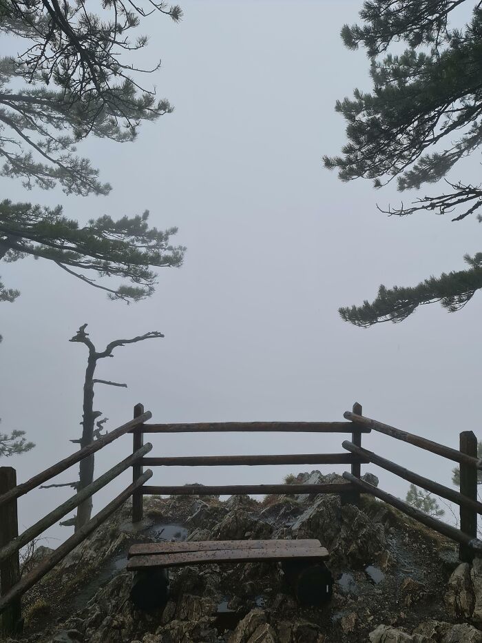 Went To A Mountain Peak With A Magnificent View... But Choose The Wrong Day