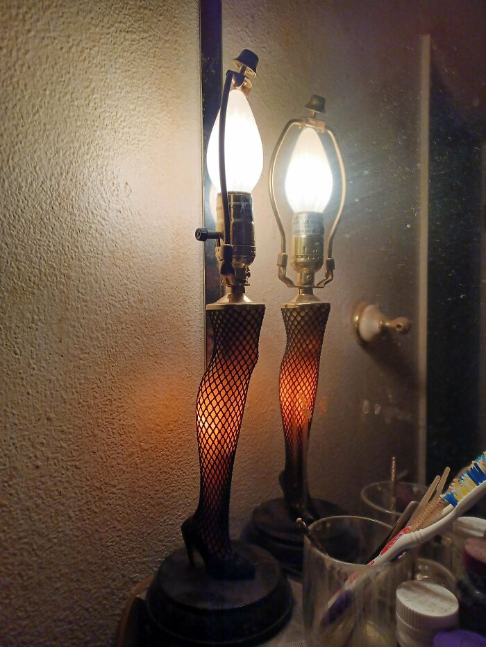 This Leg Lamp In My Aunts Bathroom