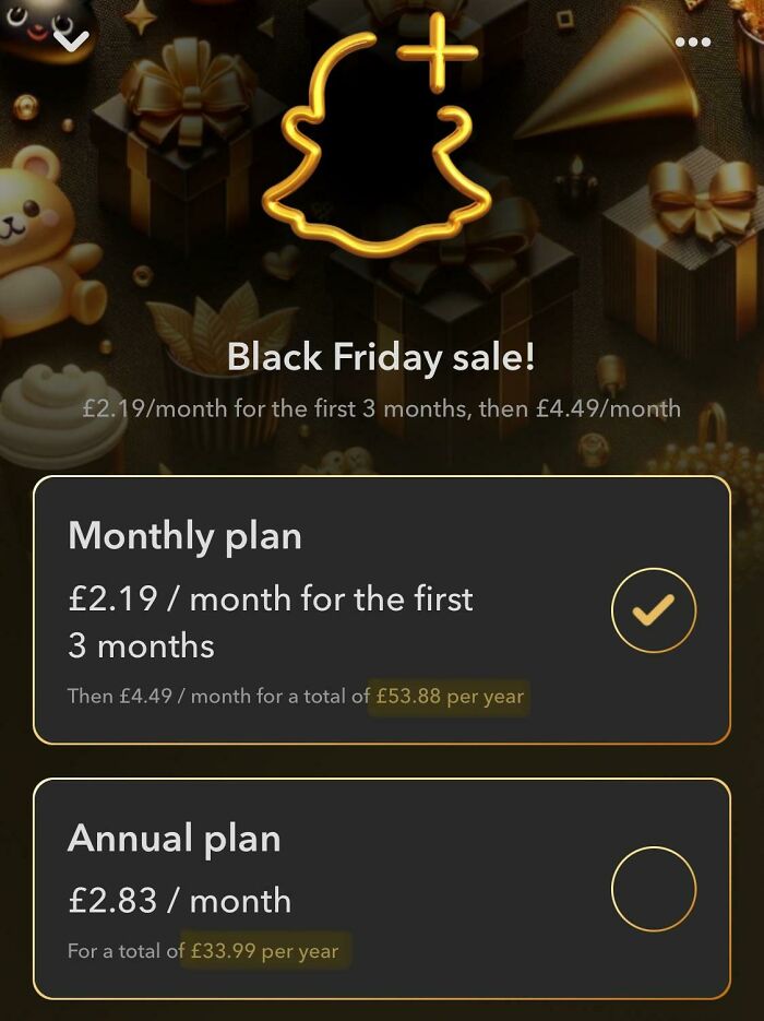 Snapchat’s Black Friday “Deal”