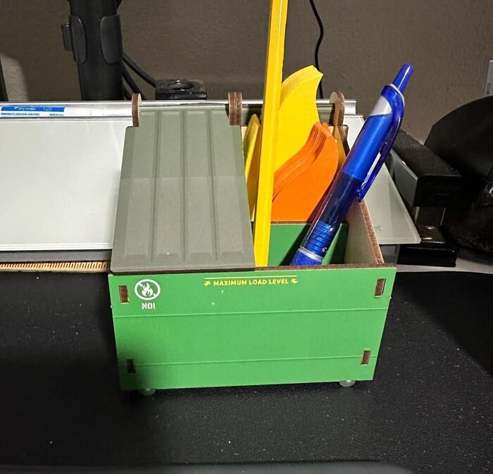 Trash Your Old Pen Holder And Upgrade To The Dumpster Pen Holder, A Hilariously Bleak Way To Store Your Writing Utensils