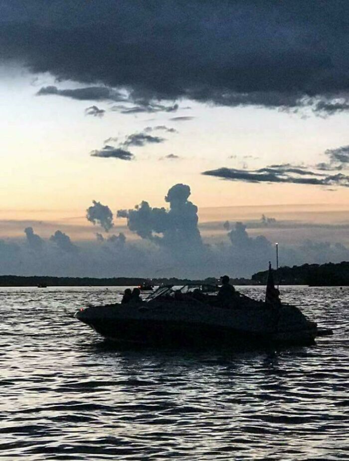 This Cloud Looks Like A Soldier Shooting A Gun