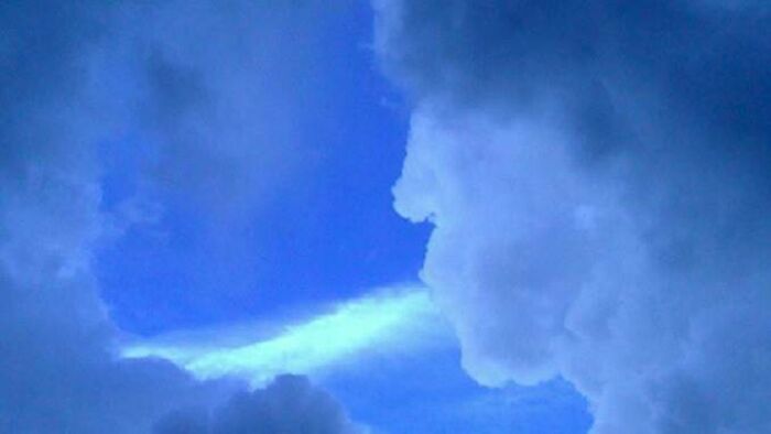 This Cloud Looks Like A Person Blowing Smoke Out Of Their Mouth