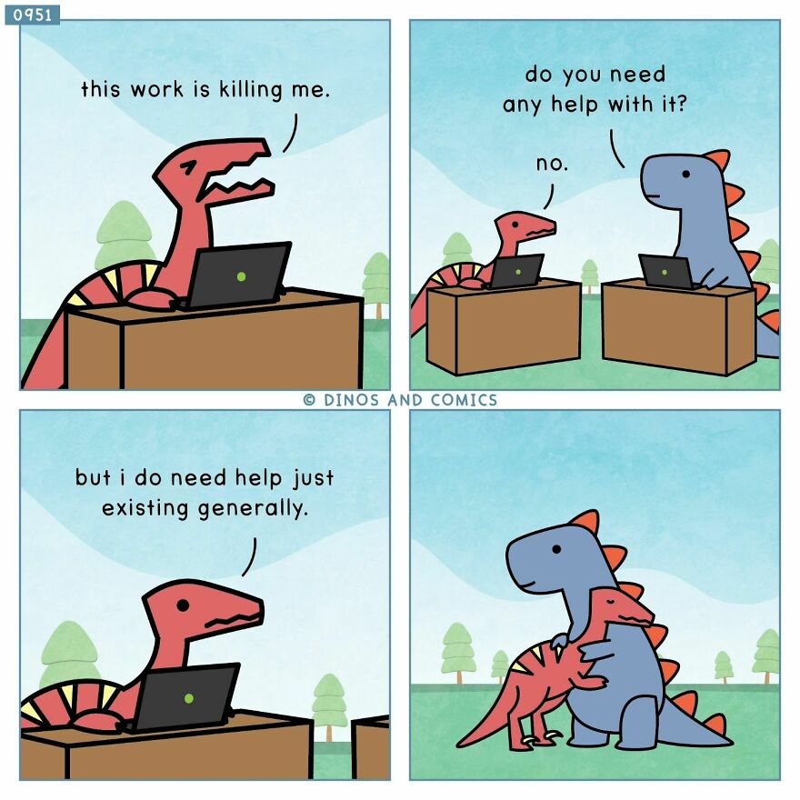 New “Dinosaur Couch” Comics Exploring Complex Emotions And Mental Health