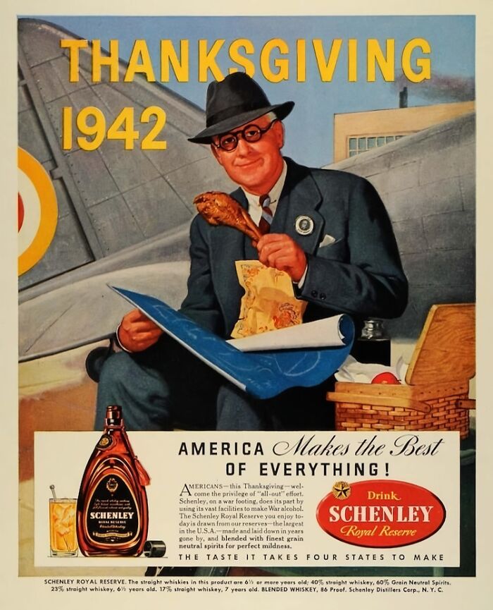 World War II Thanksgiving Whiskey Ad, Eighty-One Years Ago