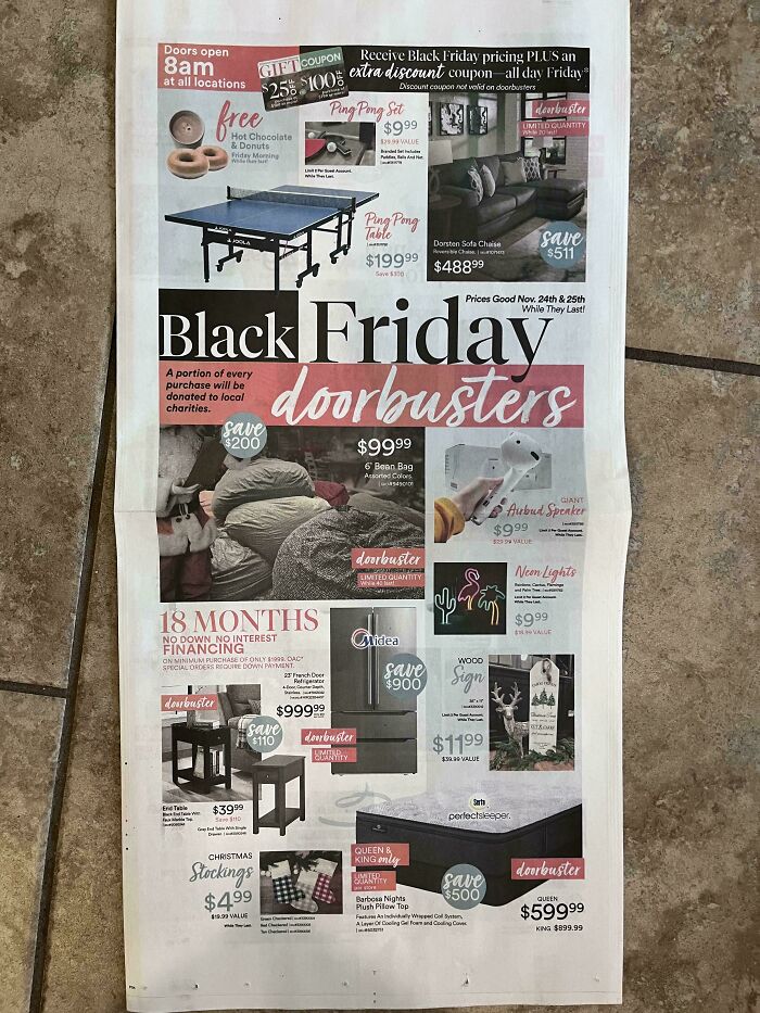 This Black Friday Newspaper Ad Does Not Say What Store It Is For