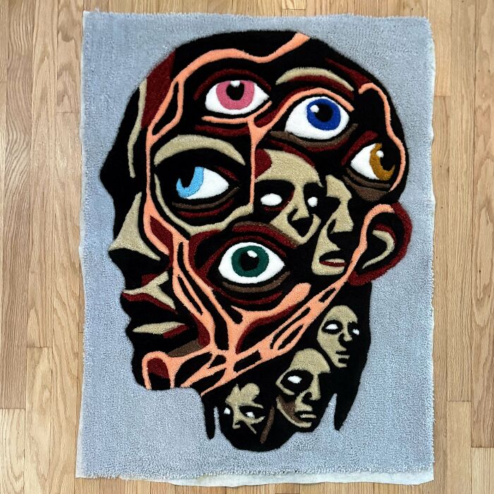 I Made A Rug Representing “Hypervigilance”