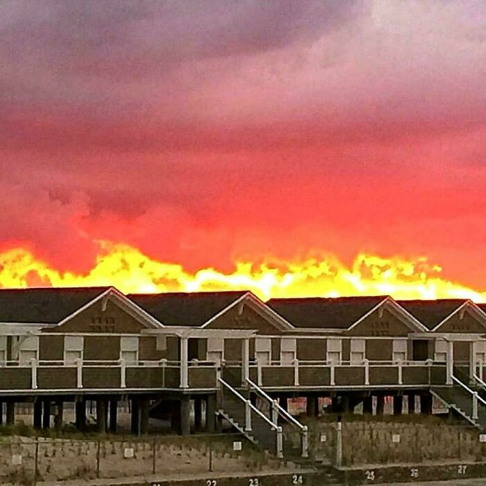 These Clouds Make The Building Look Like They're On Fire