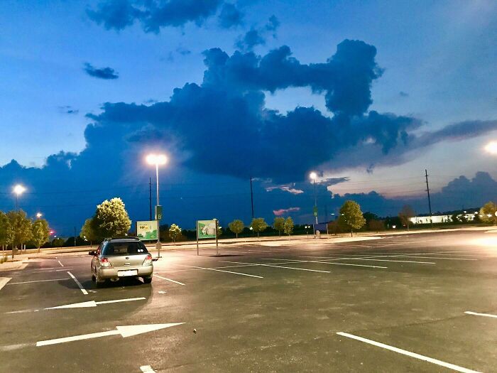 This Cloud Looks Like A Hammer Striking An Anvil