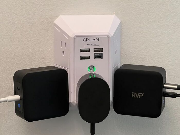 Power Up Your Space With The Outlet Extender With 5 Sockets And USB Ports