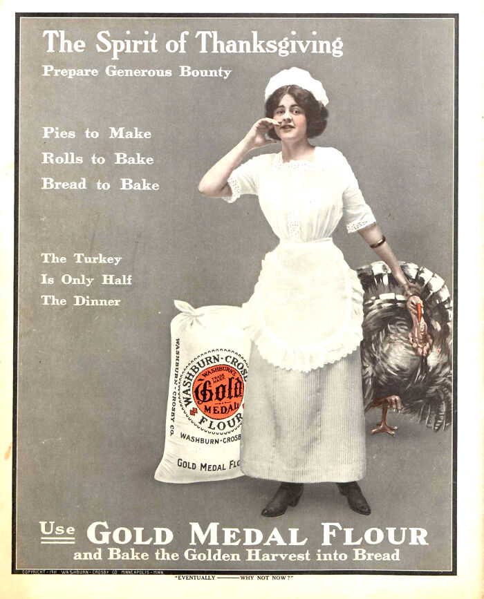 Gold Medal Flour Thanksgiving Ad, Saturday Evening Post, 1911