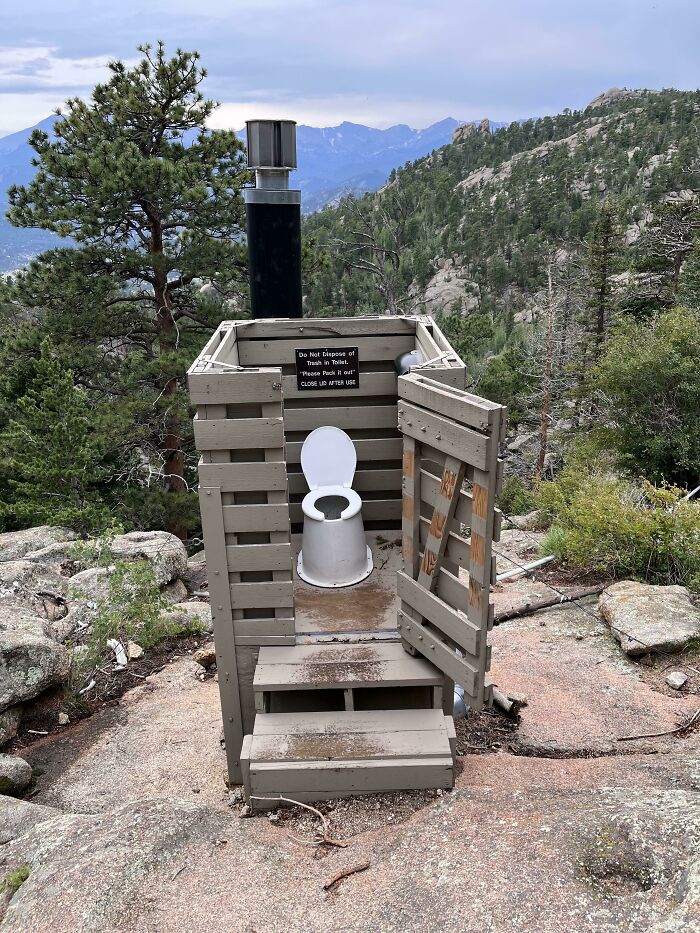 When Mother Nature Calls, You Dont Let It Go To Voicemail. Lumpy Ridge, Co. What A Place To Poo! Lumpy Ridge Trailhead … “Please Pack It Out!” The Sign Says