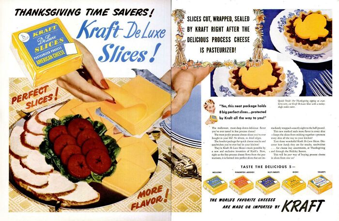 1950 Ad For Kraft Sliced Cheese