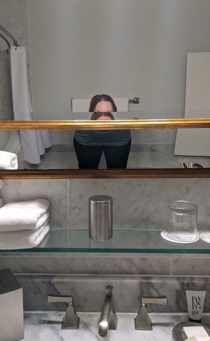 This Bathroom Mirror In My Hotel Room