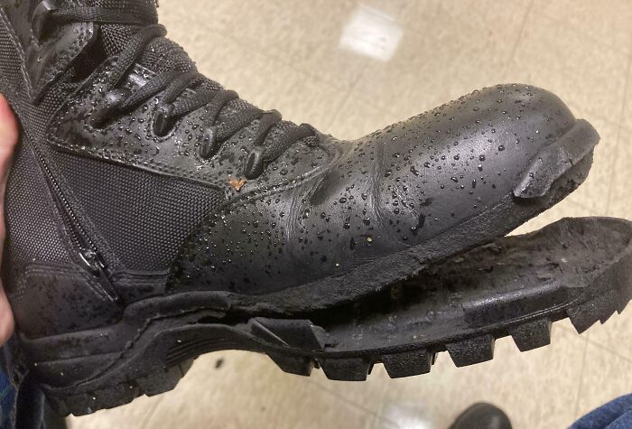 Wore These “Waterproof” Hiking Boots For 30 Min In The Rain