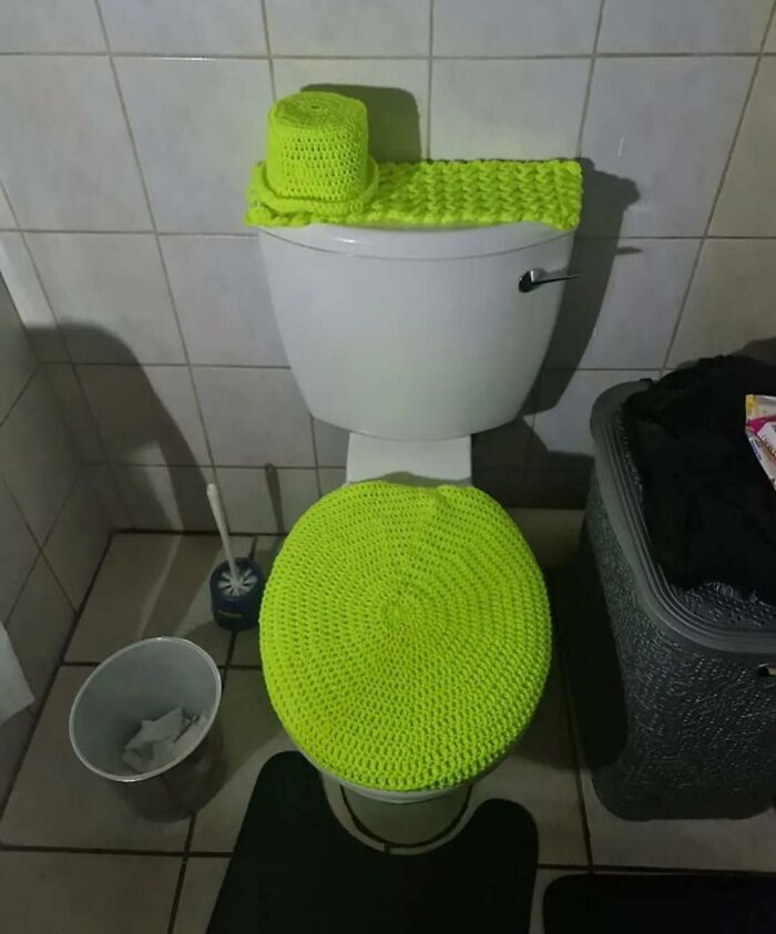 Crocheted Toilet Seat Cover