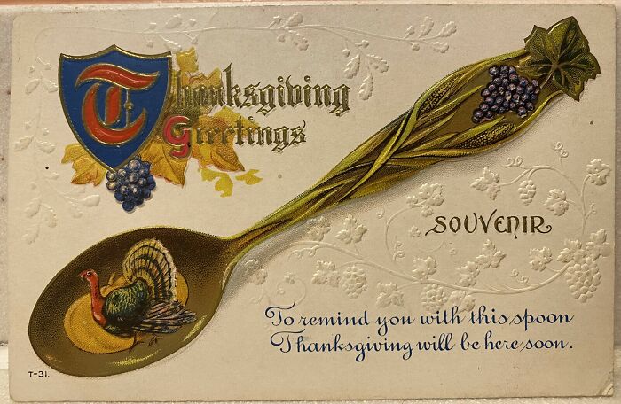 Thanksgiving Postcard, 1915. Do You Send Cards For Tg?