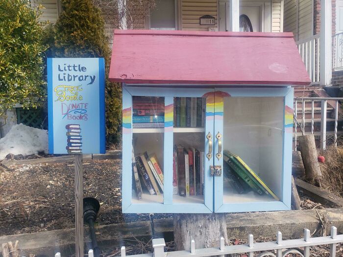 My Elderly Neighbors Built A Library In Front Of Their House.. How Cute?!