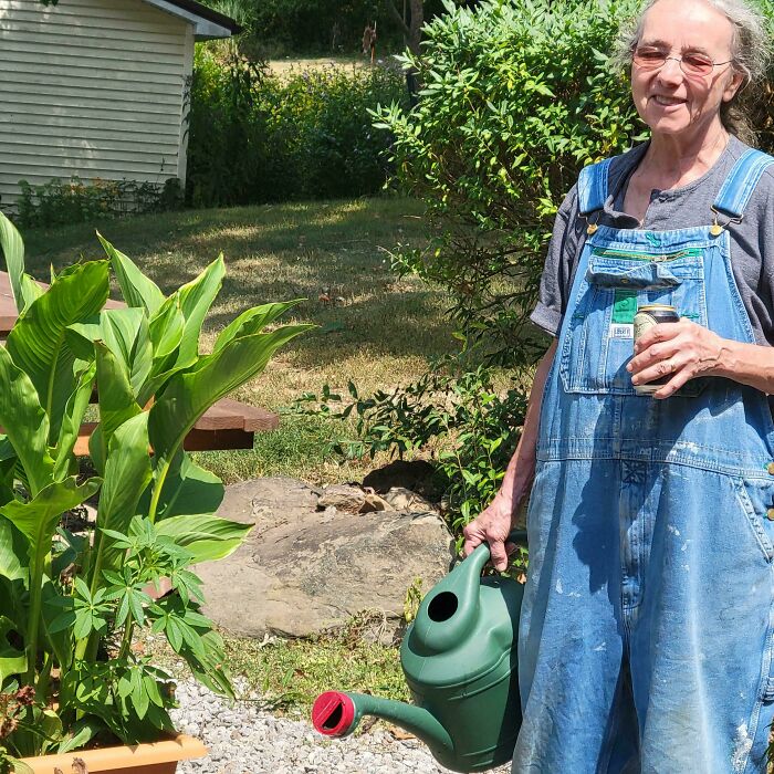 Nosy Neighbor Called The Cops On My Mom Because Of Her Cleome Plant.this Was Her Talking To The Cops