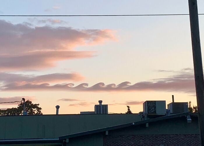 Wave Shaped Clouds Over Portland