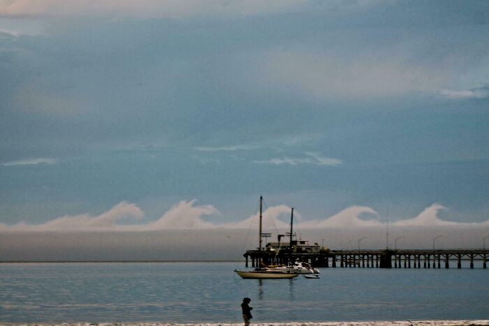 These Clouds At The Beach Look Like Waves