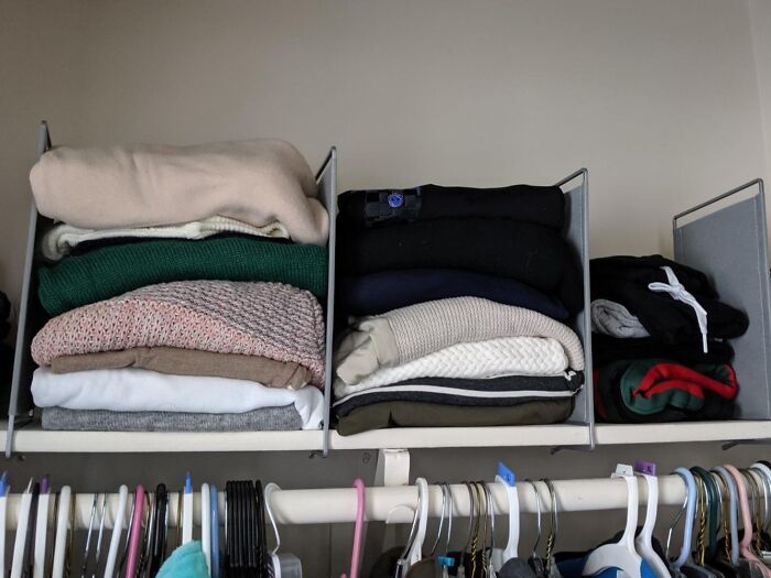 Organize Your Closet With Ease Using The Closet Shelf Dividers, A Set Of Adjustable And Customizable Dividers That Keep Your Clothes, Shoes, And Accessories Neatly Separated And Organized