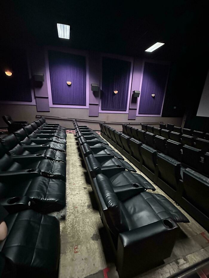 Group Of Boys Decided To Recline Every Seat In An Auditorium The Last Round Of The Night. We Had To Manually Reset All Of Them