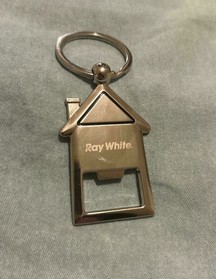 We Just Bought Our First House. Ray White Gave Us A Keyring And 2 Champagne Glasses To “Celebrate” (No Wine?) Lmao