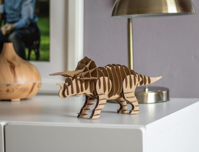 Unleash Your Inner Child And Bring A Touch Of Prehistoric Charm To Your Space With The Whimsical, Eco-Friendly 3D Cardboard Dinosaur