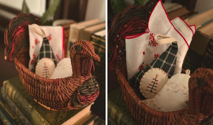 A Perfect Hostess Gift For Thanksgiving – A Turkey Basket For Turkey Day, Filled With Little Christmas Goodies Looking Toward The Next Holiday