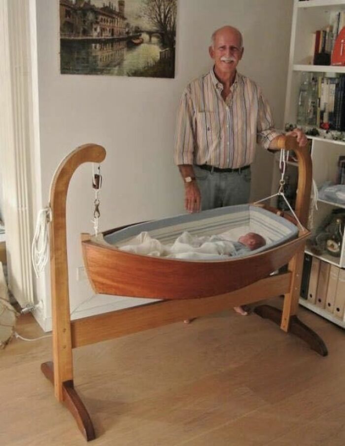 This Grandpa Created An Incredible Cradle For His Grandson