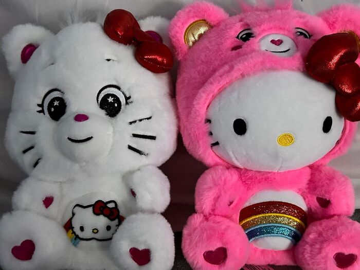 Bring A Smile To Your Face With The Adorable Care Bears And Hello Kitty Collectible Plushies, Featuring Beloved Characters From Childhood