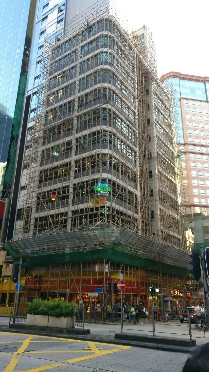 Bamboo Being Used For Scaffolding In China