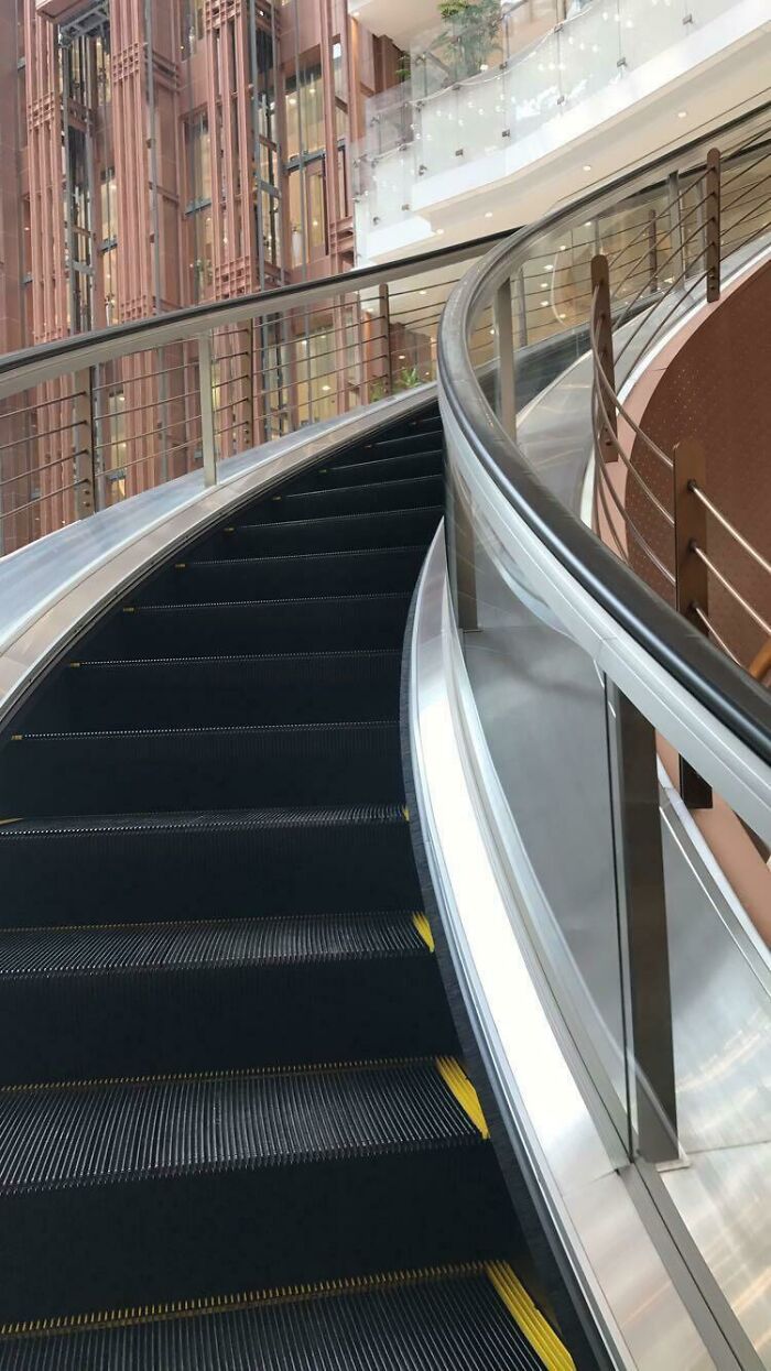 A Curved Escalator In China