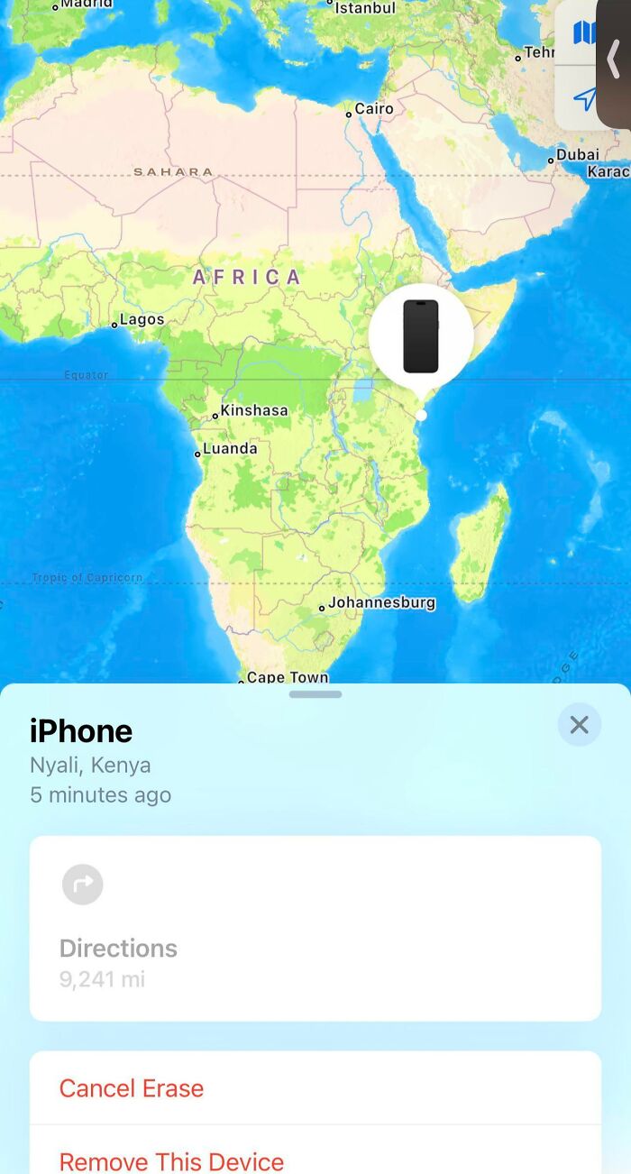 iPhone Was Stolen And Now Is In Kenya