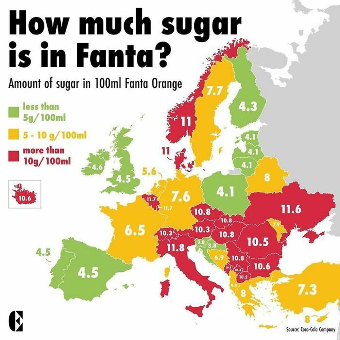 The Amount Of Sugar In Your Fanta Varies Widely Across Europe