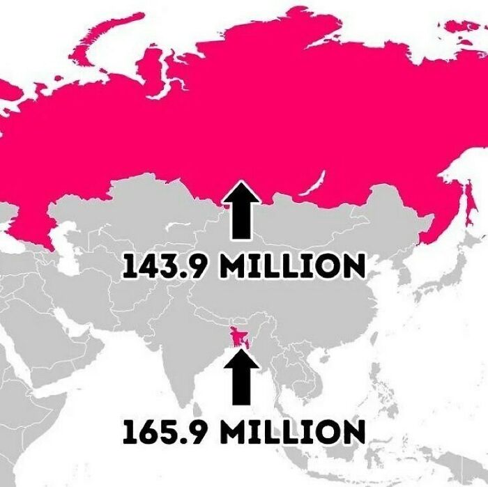 Tiny Bangladesh Has More Population Than Russia