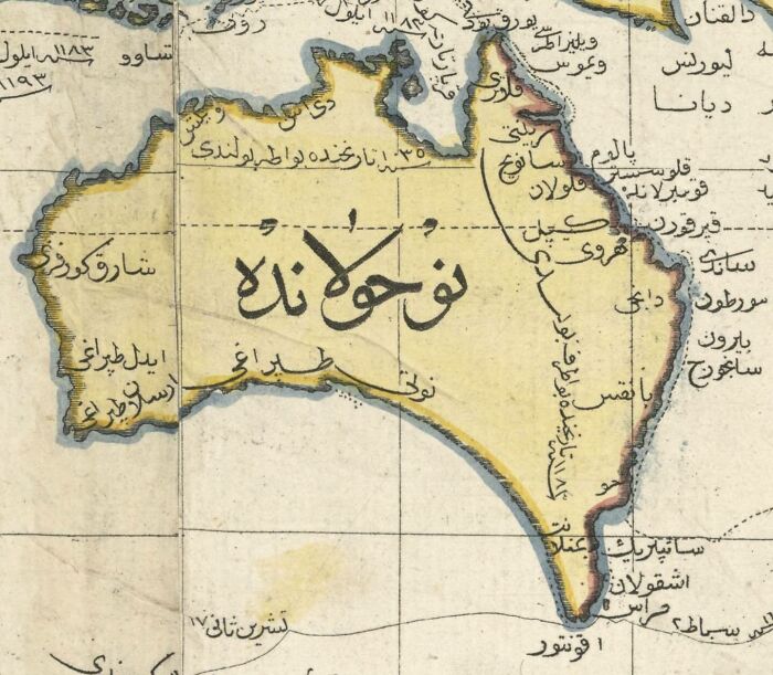 This Is A Really Cool Ottoman Map Of Australia From The Year 1803