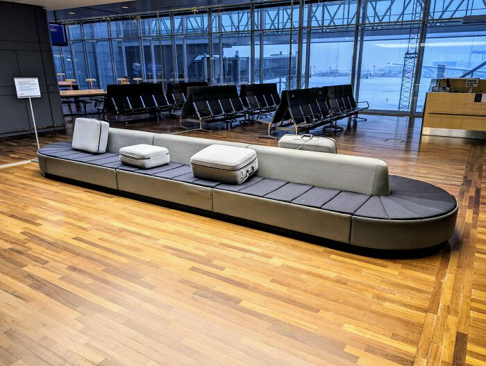 Clever Airport Sofa/Art Installation In Sweden