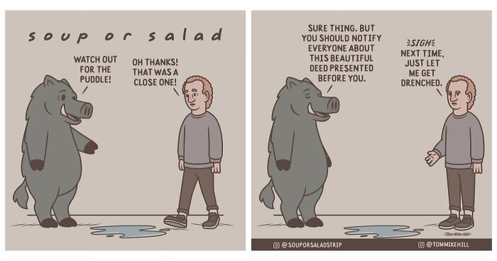 "Soup Or Salad" Comics By Tom Mike Hill