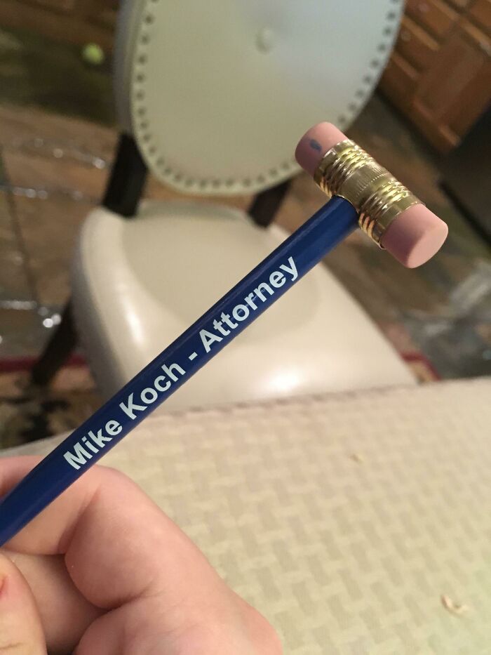 A Lawyer In My Area Gave Out Complementary Pencils That Are Shaped Like Gavels