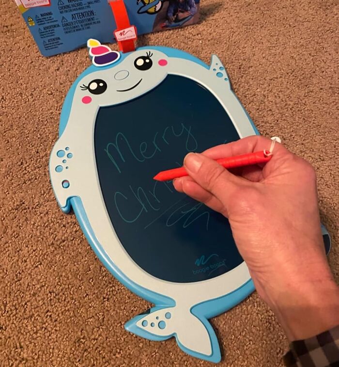 This Narwhal Boogie Board Is The Perfect Stocking Stuffer For The Creative Kid In Your Life! It's Mess-Free, Colorful, And Oh-So-Adorable, Making Drawing And Doodling A Whale Of A Good Time