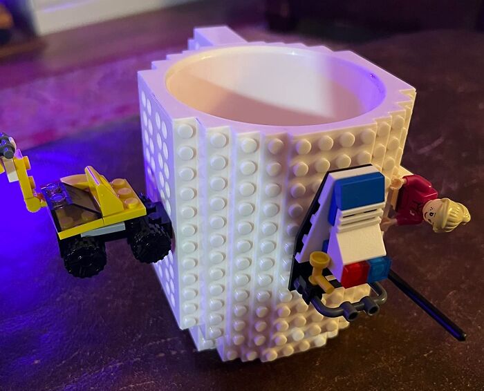 This Building Brick Mug Is The Perfect Way To Build Your Best Morning Ever! It's Compatible With Your Favorite Building Bricks, So You Can Customize Your Mug And Unleash Your Creativity