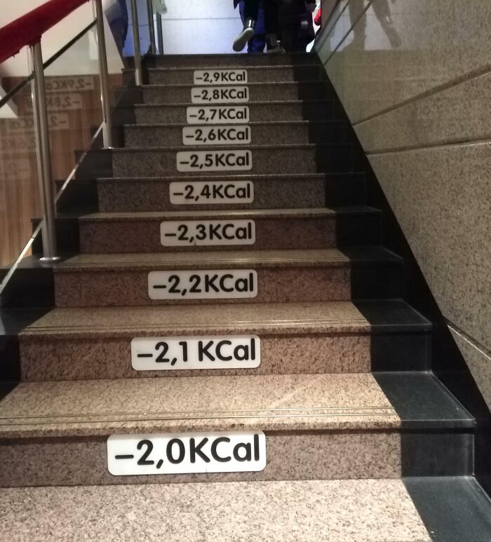 Stairs That Count Calories Lost In A Beijing Restaurant