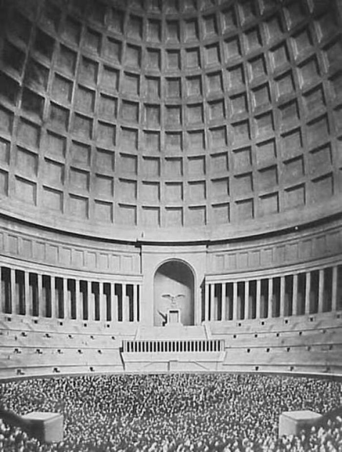 The Volkshalle - 'People's Hall' - Proposed By Architect Albert Speer And F*****r Adolf Hitler Would Have Been So Large, Its Own Weather System Would've Formed Within It's Dome