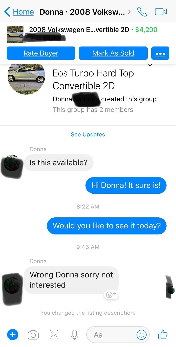 "Wrong Donna" Doesn't Get Marketplace