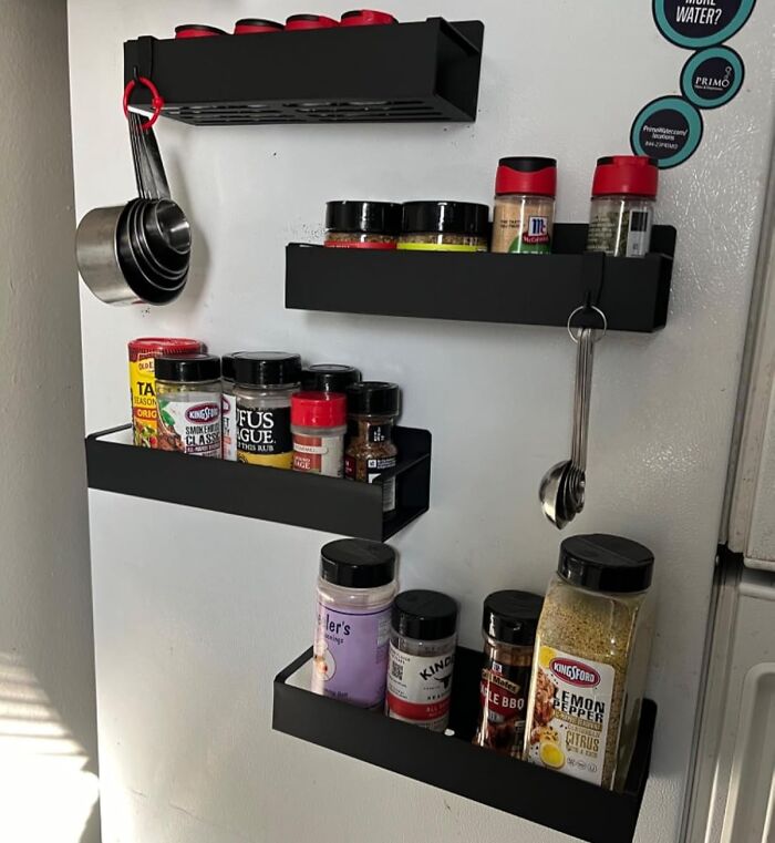 Spice Up Your Kitchen (And Your Fridge!) With These Magnetic Spice Racks. They're The Perfect Way To Free Up Counter Space And Keep Your Spices Organized 