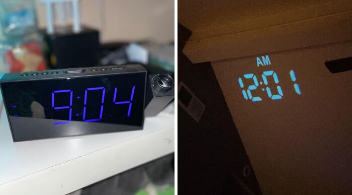 Tired Of Fumbling For Your Phone In The Dark Just To Check The Time? This Digital Projection Alarm Clock Beams The Time Onto Your Ceiling, Turning Your Bedroom Into A Futuristic Planetarium